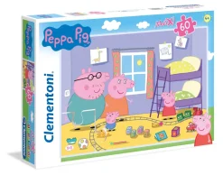Puzzles-Clementoni Puzzle 60 Maxi Peppa Pig