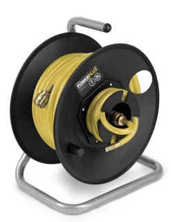 Compresseurs Et Accessoires-Powerplus PVC enrouleur tuyau d'air 20 m