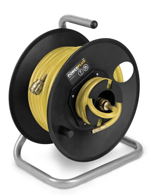 Compresseurs Et Accessoires-Powerplus PVC enrouleur tuyau d'air 20 m