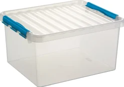 Boîtes En Plastique-Sunware Q - line boîte de rangement 36 L bleu transparent