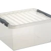 Boîtes En Plastique-Sunware Q - line boîte de rangement 36 L blanc transparent