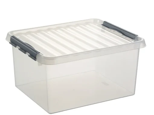 Boîtes En Plastique-Sunware Q - line boîte de rangement 36 L blanc transparent
