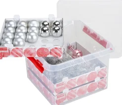 Boîtes En Plastique-Sunware Q-line Boîte de rangement de Noël 38L+Tray