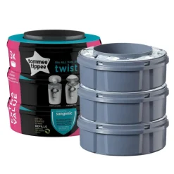 Toilettes Et Accessoires-Tommee Tippee Recharge 3Pack pour poubelle Twist & Click