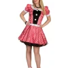 Déguisements Adultes-Euro Shop Robe à pois rouge Minnie Mouse - Taille 36/38
