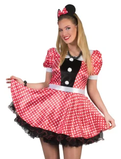 Déguisements Adultes-Euro Shop Robe à pois rouge Minnie Mouse - Taille 36/38