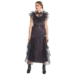 Déguisements Adultes-Partyline Robe De Bal Noir Mercredi Femme - Taille 38