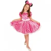 Déguisements Enfants-Partyline Robe de déguisement Minnie Mouse - Rose à pois blancs - Taille 128