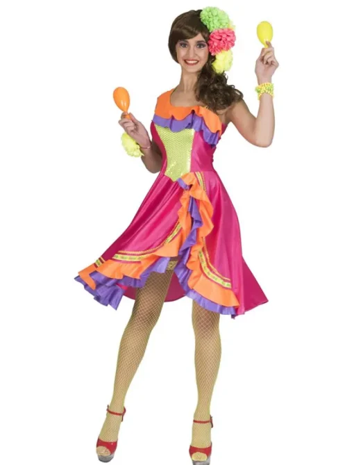 Déguisements Adultes-Euro Shop Robe de samba Carribean Cindy - Taille 32/34