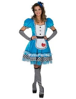 Déguisements Adultes-Euro Shop Robe Déguisement Alice au Pays des Merveilles Femme - Taille 44/46