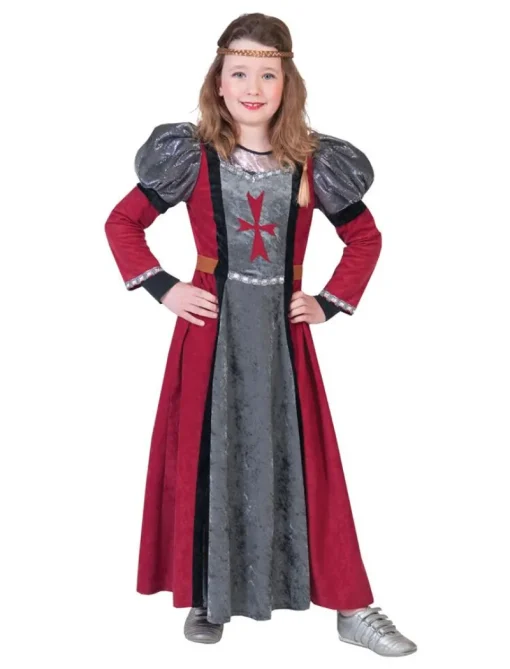 Déguisements Enfants-Euro Shop Robe Déguisement Enfant Dame Rouge - Taille 140