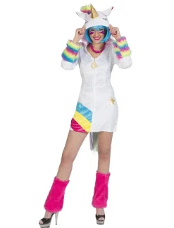Déguisements Adultes-Euro Shop Robe Déguisement Licorne Arc-en-ciel - Taille 40/42