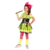 Déguisements Enfants-Euro Shop Robe enfant fluo des années 80 Kiss The Girl - Taille 164