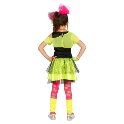 Déguisements Enfants-Euro Shop Robe enfant fluo des années 80 Kiss The Girl - Taille 164