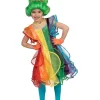 Déguisements Enfants-Euro Shop Robe enfant Princesse Arc-en-ciel - Taille 140
