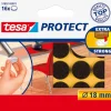 Rubans Adhésif-Tesa Rondelles de déplacement pour objets sur des surfaces lisses. Ø 18 mm brun.