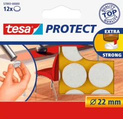 Rubans Adhésif-Tesa Rondelles de déplacement pour objets sur des surfaces lisses. Ø 22 mm blanc.