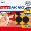 Rubans Adhésif-Tesa Rondelles de déplacement pour objets sur des surfaces lisses. Ø 22 mm brun.
