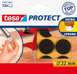 Rubans Adhésif-Tesa Rondelles de déplacement pour objets sur des surfaces lisses. Ø 22 mm brun.