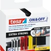Rubans Adhésif-Tesa Ruban auto-agrippant extra-fortes pour fixer des objets lourds 50 mm x 100 m noir
