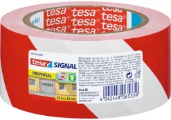 Rubans Adhésif-Tesa Ruban de signalisation 66 m x 50 mm rouge-blanc