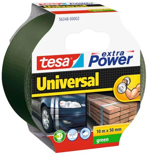 Rubans Adhésif-Tesa Ruban toilé solide 10 m x 50 mm vert