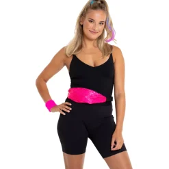 Accessoires-Folat Sac de Taille Fluo Rose