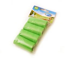 Soins-Duvo + Sachet hygiénique bio rouleau vert 4 x 20 pièces