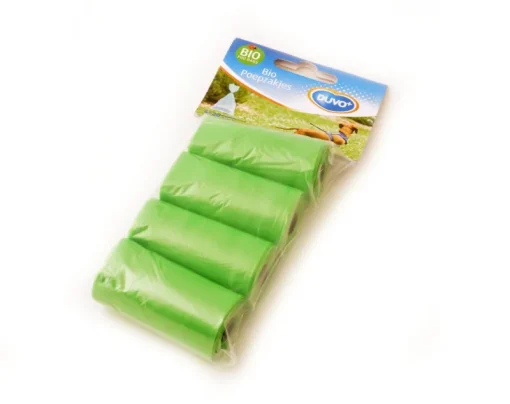 Soins-Duvo + Sachet hygiénique bio rouleau vert 4 x 20 pièces
