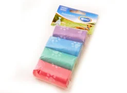 Soins-Duvo + Sachet hygiénique pattes pastel 4 x 20 pièces