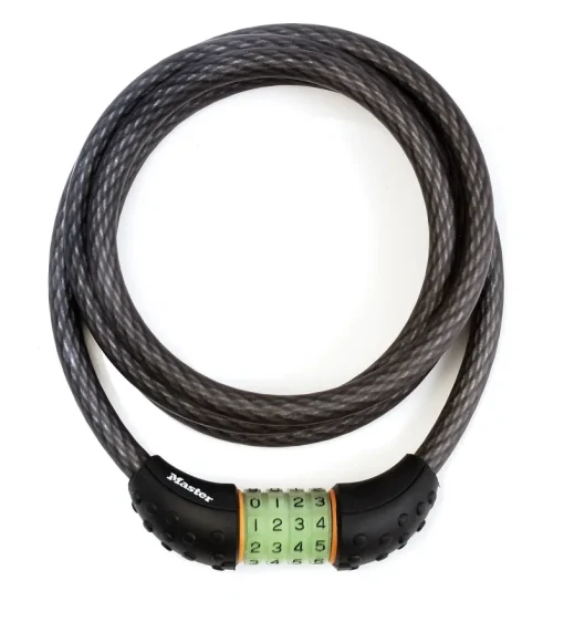 Accessoires Vélo-Masterlock Serrure cable lumineux avec combinaison de chiffres