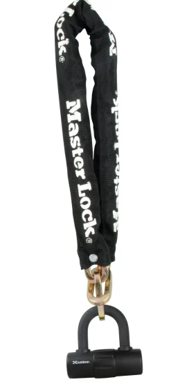 Accessoires Vélo-Masterlock Serrure chaîne trempe avec 4 clés