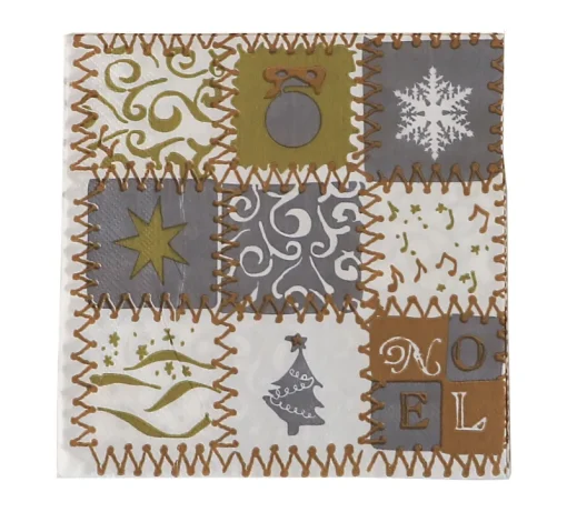 Être À Table-DDD Serviettes Noel Or 33X33 cm 20 Pcs