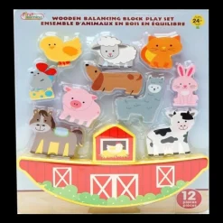 Jouets En Bois-First Learning Set animaux de ferme en bois