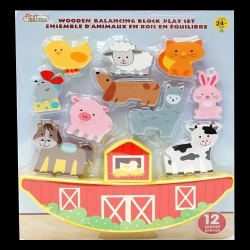 Jouets En Bois-First Learning Set animaux de ferme en bois