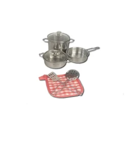 Jeu De Rôle-DDD Toys Set de Cuisine Métallique pour Enfants - Ensemble de Casseroles en Jouet - 36 pièces