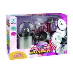 Jeu De Rôle-DDD Toys Set de Cuisine Métallique pour Enfants - Ensemble de Casseroles en Jouet - 36 pièces