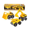 Véhicules-DDD Toys Set Véhicules de Chantier - 3 Pièces - Pelleteuse Benne Chargeuse