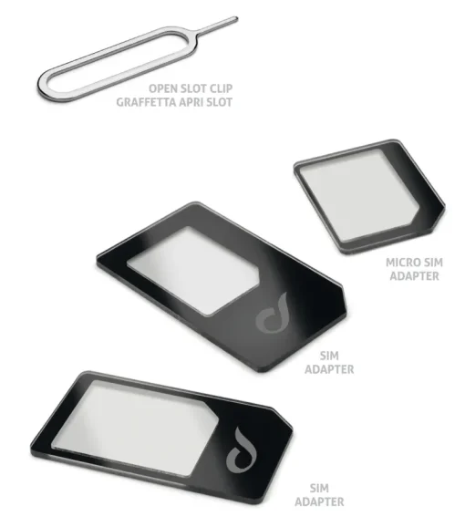 Accessoires Smartphone-Cellular Line Sim Adaptor Kit, 3 In 1, Black