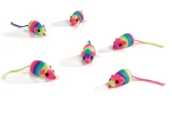 Jouets-Beeztees Souris rainbow 5 cm