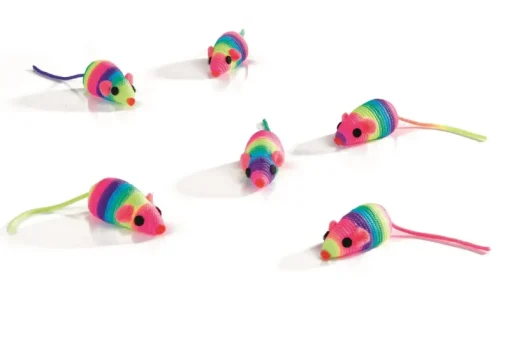 Jouets-Beeztees Souris rainbow 5 cm