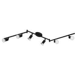 Spots-Eglo Spot Buzz noir 6x GU10