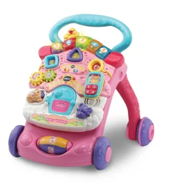 Trotteurs | Trotteurs-Vtech Super trotteur trotte-bébé rose 2en1
