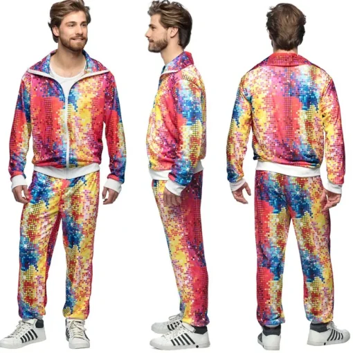 Déguisements Adultes-Euro Shop Survêtement Disco Homme - M