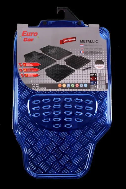 Tapis-Euro Car Tapis voiture Metallic Bleu