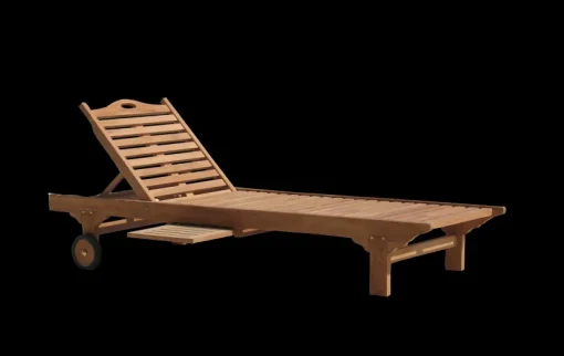 Bains De Soleil | Meubles De Jardin-DDD Teak Chicago lit 200 x 65 cm