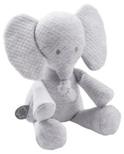 Peluches Et Câlins-Nattou Tembo Peluche Jacquard Gris