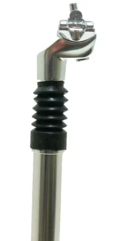 Accessoires Vélo-Maxxus Tige de selle alu suspendue argent avec tête Dia.27,2 mm / Ext.350 mm
