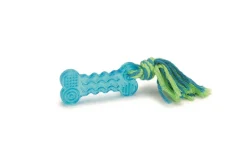 Jouets-Beeztees Tpr jouet chien os bleu 10 cm