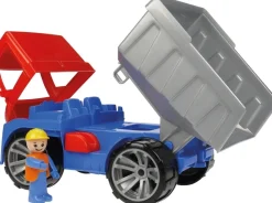 Véhicules-Lena Truxx Dumpertruck 37,6x21,4 cm rouge/bleu